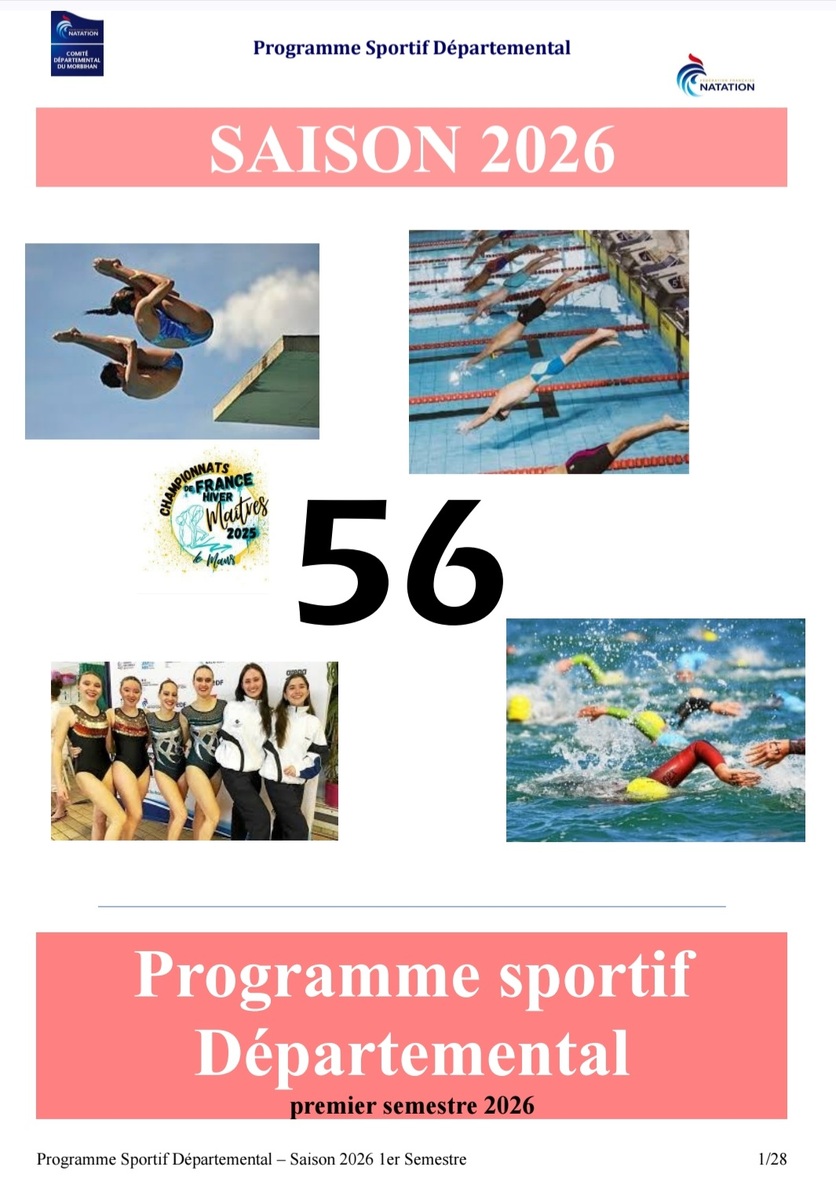 Programme sportif 2026 morbihan 1er semestre